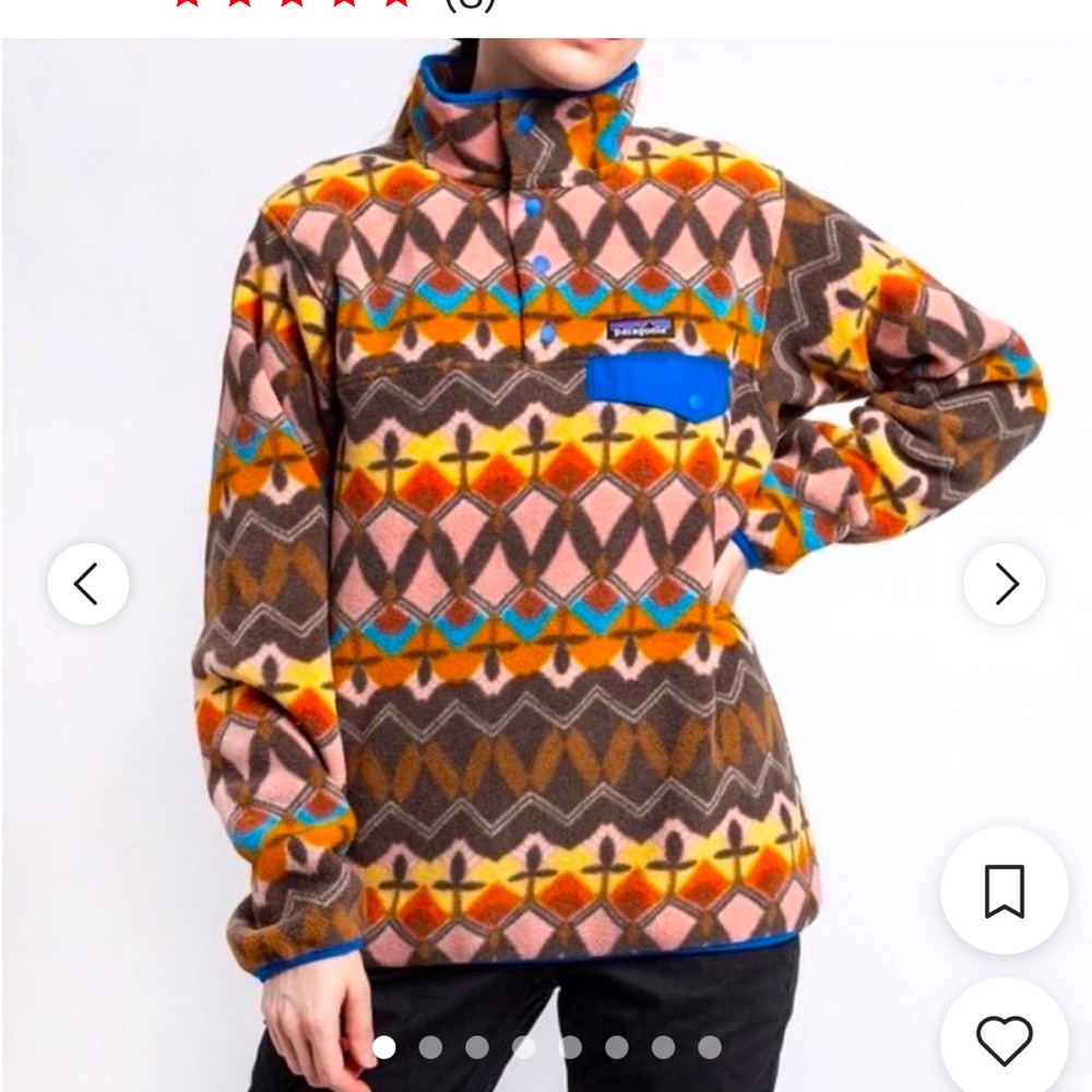 Patagonia Synchilla Women's S Champions Big Anthos Pink Snap T Fleece: SZ S